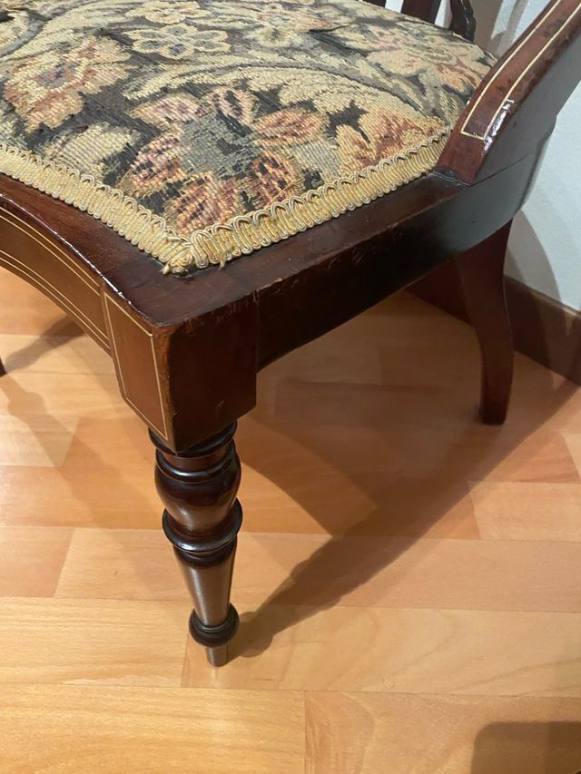 Coppia seggioline inglesi XIX secolo con garanzia