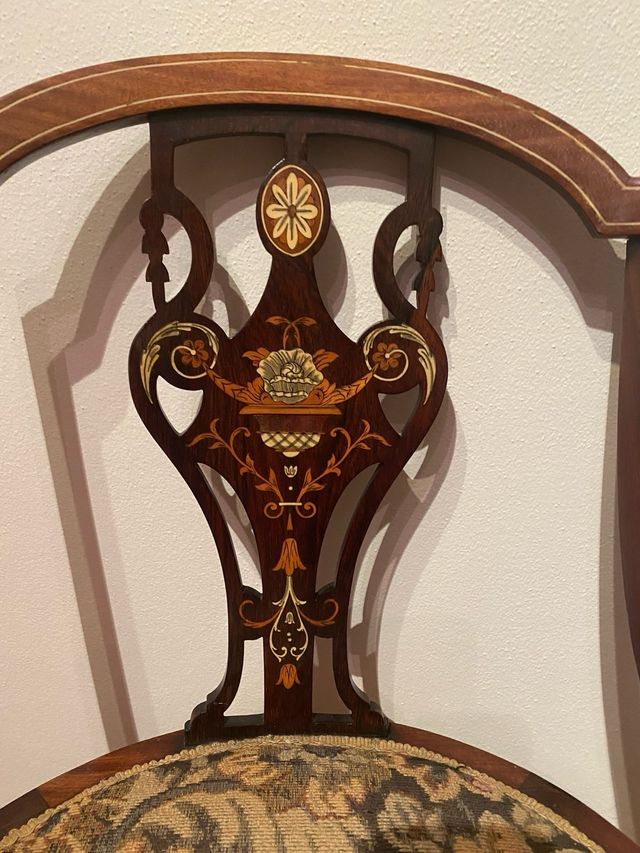 Coppia seggioline inglesi XIX secolo con garanzia