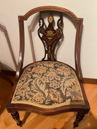 Coppia seggioline inglesi XIX secolo con garanzia