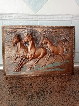 Cuadro con relieve de resina coloreada portuguesa