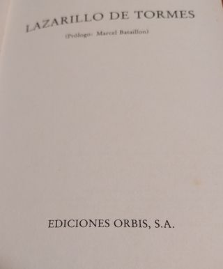 Novela "Lazarillo de Tormes"
