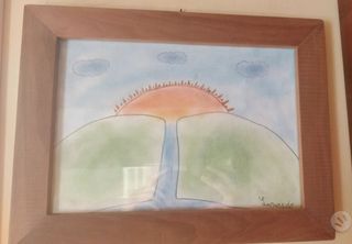 Quadro fatto tutto mano inclusa cornice