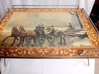 Bandeja vintage plegable años 60