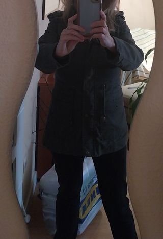 Parka verde militar mujer