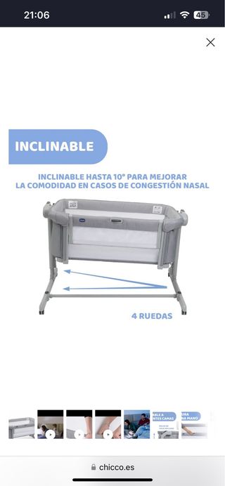 Cuna Chicco Next2Me MAGIC EVO