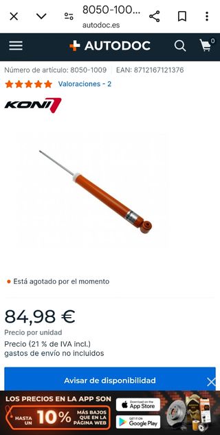 Amortiguadores VW B5