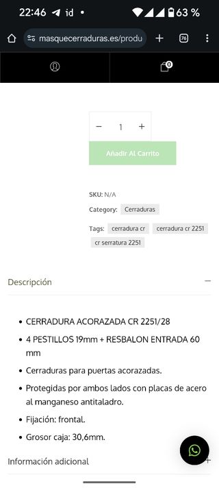 Cerradura CR Serrature