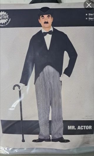 Disfraz hombre Charlie Chaplin carnaval