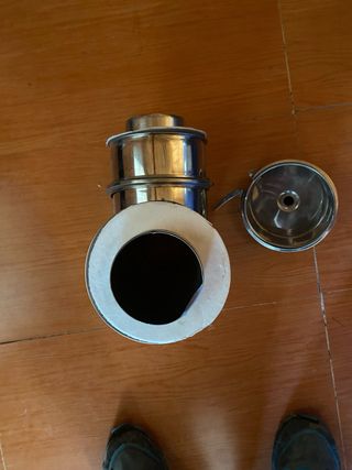 Tubo T doble estufa pellet/chimenea