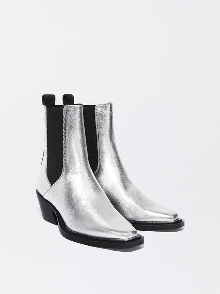 Botines plateados