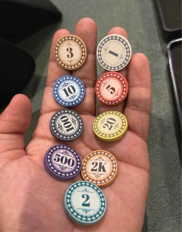 Board game ceramic mini chips