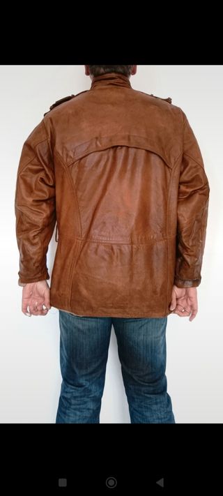 Chaquetón vintage cuero auténtico M Medidas indica