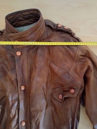 Chaquetón vintage cuero auténtico M Medidas indica