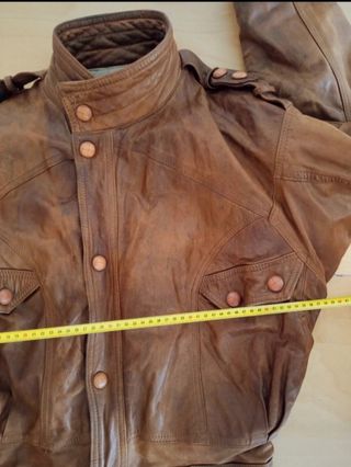Chaquetón vintage cuero auténtico M Medidas indica