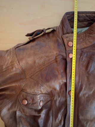 Chaquetón vintage cuero auténtico M Medidas indica