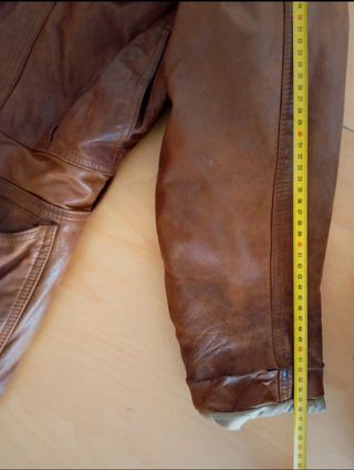 Chaquetón vintage cuero auténtico M Medidas indica
