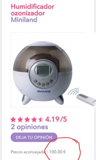 Humidificador ozonizador MINILAND