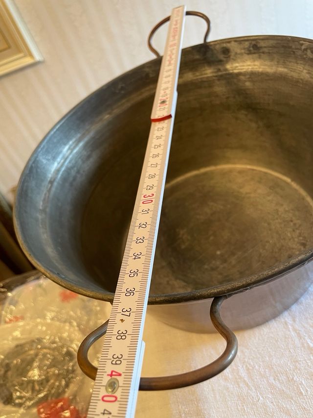 3 pentole in rame vintage