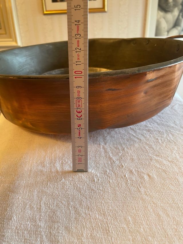 3 pentole in rame vintage