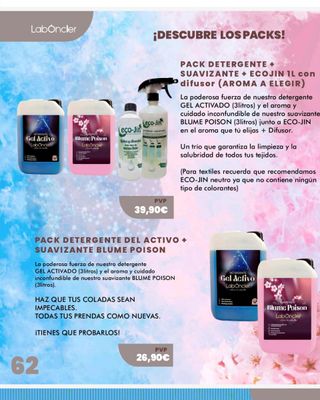 Detergente y suavizante