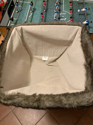 Cesta vimini con pelo