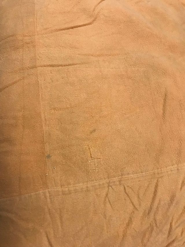 Puf trapuntino per piedi arancio vintage