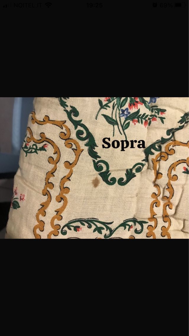 Trapuntino vintage beige a fiori piccolo