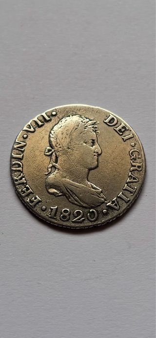 2 reales 1820 SEVILLA Fernando VII