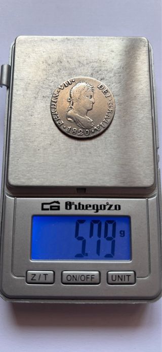 2 reales 1820 SEVILLA Fernando VII
