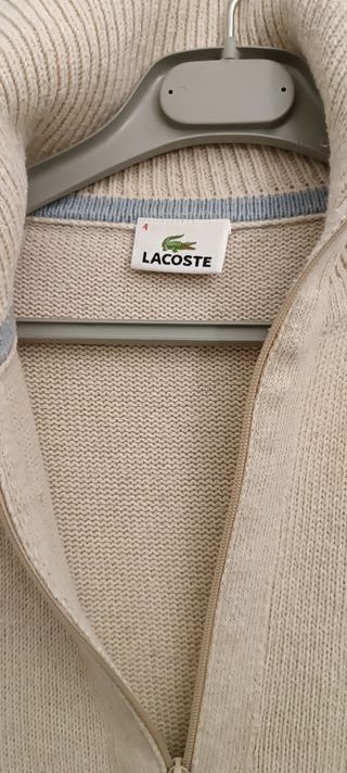 Jersey con cremallera Lacoste. Talla 4. Hombre.