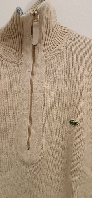 Jersey con cremallera Lacoste. Talla 4. Hombre.
