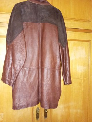 Chaqueta de ante y piel autentica