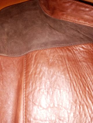 Chaqueta de ante y piel autentica