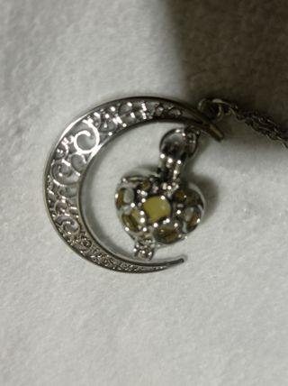 llamador ángeles collar colgante luna corazón
