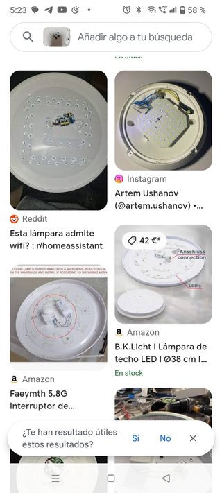 Lampara con sensor