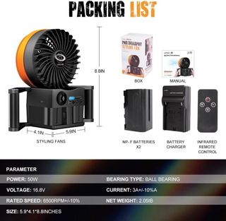 Ventilatore portatile per fotografia