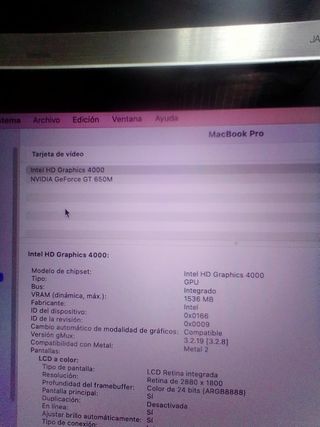 MACBOOK PRO 15'' CORE I7 SEQUOIA