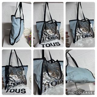 BOLSO TOUS TOTE NUEVO LENTEJUELAS/TEJANO