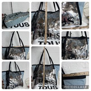 BOLSO TOUS TOTE NUEVO LENTEJUELAS/TEJANO