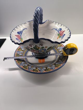 Frutero y fuente cerámica