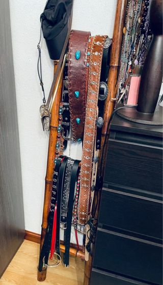 Escaleras colgador toallero bambu