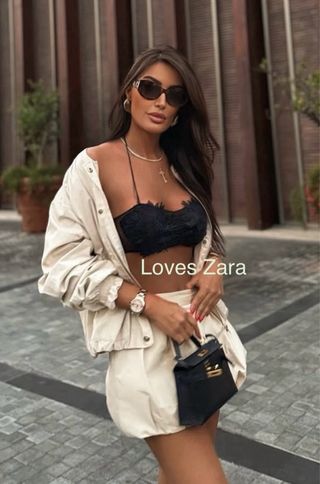 Chaqueta bomber bolsillos zara