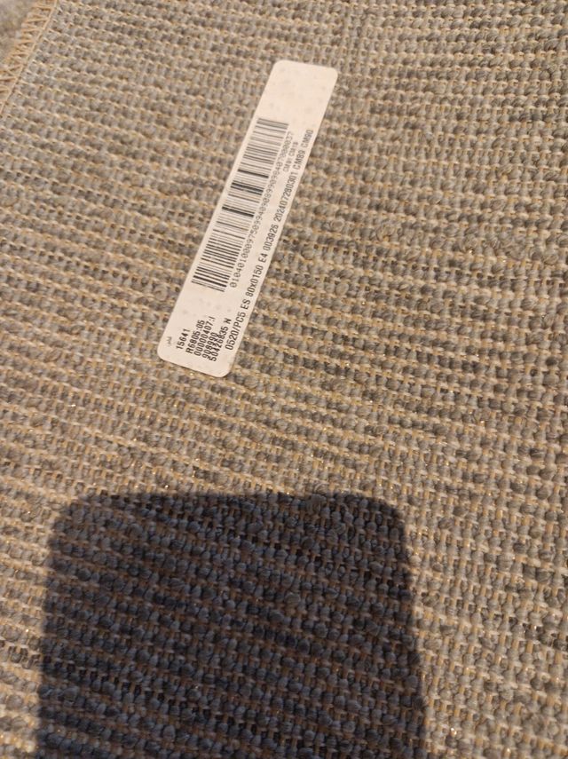 Alfombra gris nueva 80 x 150 cm