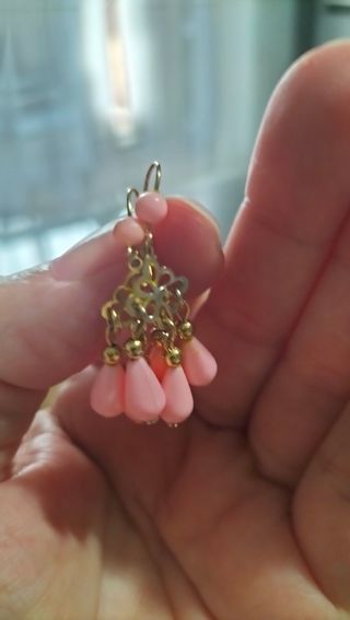 Pendientes de gitanilla niña rosa