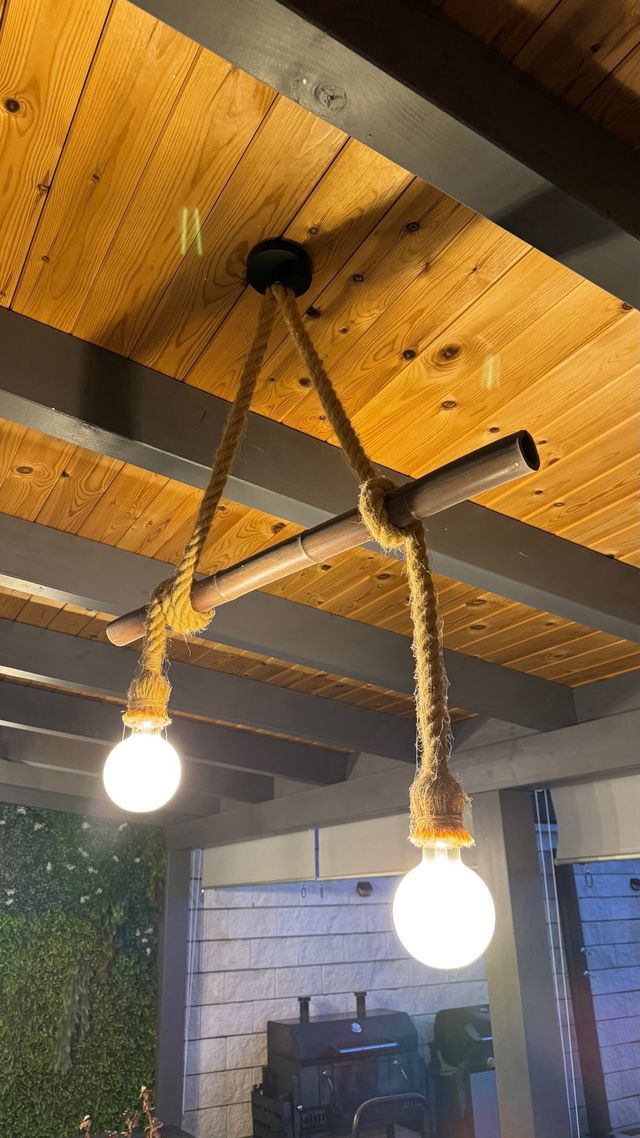 Set 2 Lamparas de diseño bambú