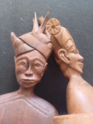Coppia sculture indonesiane