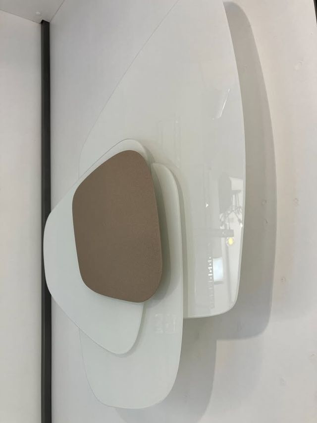 Lampada soffitto vetri serigrafati bianco
