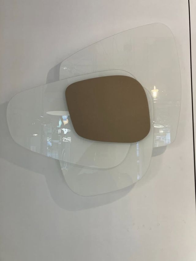 Lampada soffitto vetri serigrafati bianco