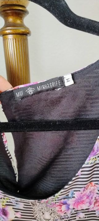 Vestido estilo tunica de satén estampado