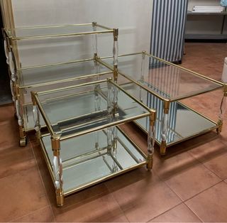 Mesas salon cristal